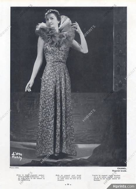 chanel 1937 evening gown photo madame d'ora|Chanel 1937 Evening Gown, Photo Madame D'Ora — Clipping.